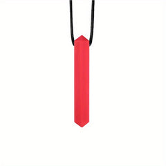 Gemstone Silicone Chew Pendant Baby Teething Sensory Necklace