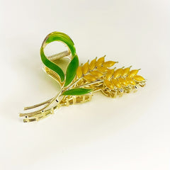 Wheat Hair Claw Clip Golden Alloy French Non Slip Strong Hold Grip Hair Jaw Clip