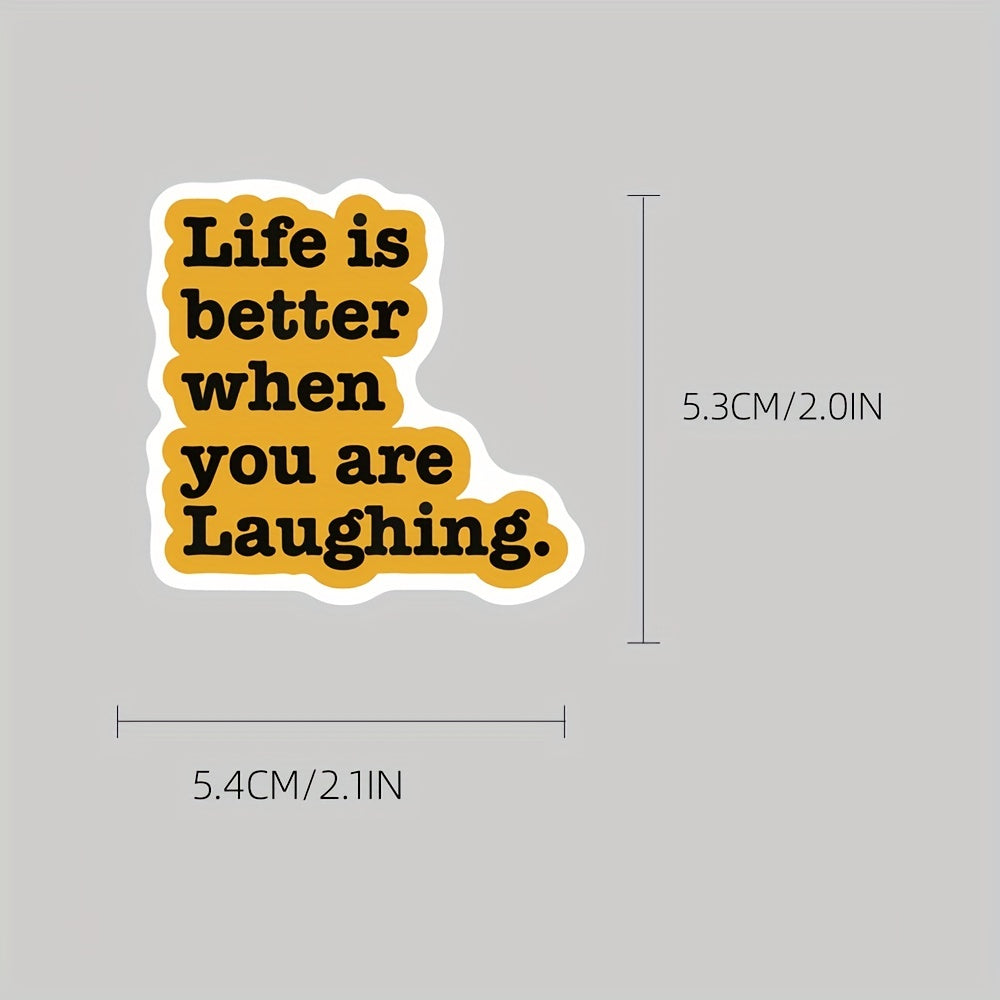 Inspirational English Stickers Classic Text Waterproof Stickers