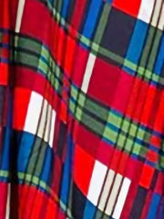  Plaid Print Maxi Shirt Dress with Pockets