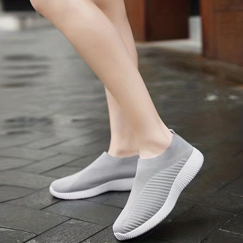 Breathable Lace Up Mesh Sneakers Soft Sole Walking Shoes