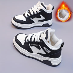 Plush Lined Thermal Running Shoes Wear Resistance Non Slip Sneakers