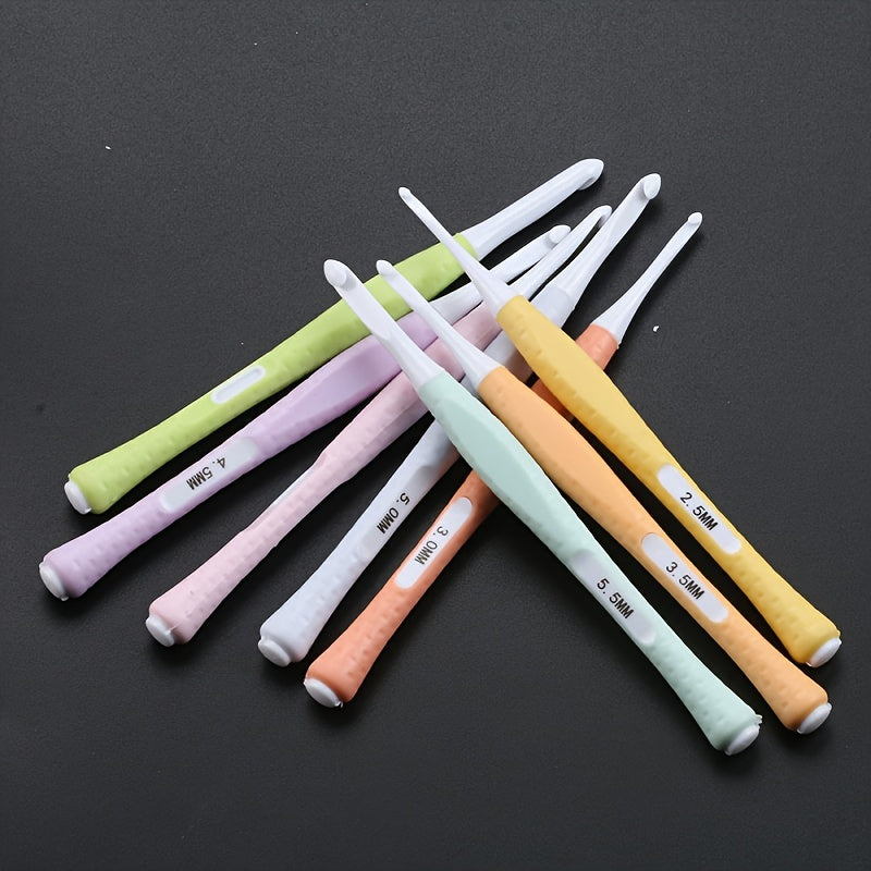 8pcs Colorful Crochet Silicone Handle Sweaters for Knitted Hand Crochet