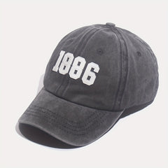 1886 Washed Men's Baseball Cap Sun Hat