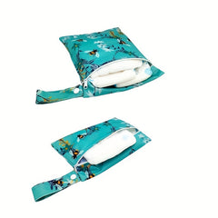 2pcs Bee Print Diaper Bags Washable Travel Bags Storage Bags