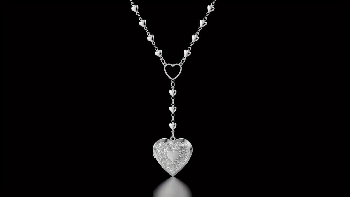 Heart Locket Necklace for Girls Stainless Steel