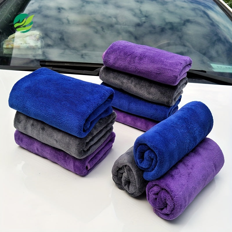 5pcs 30x70cm Soft Microfiber Car Wash Towel - No Scratch