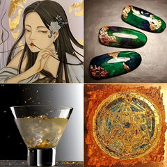 Glitter Foil Flake Resin Epoxy Mold Art Decoration Golden Foil Non Fading