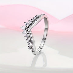 925 Silver Stone Eternity Ring Wedding Party Jewelry Gift