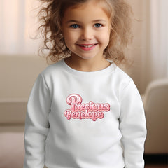 Girls Letters Pattern Crew Neck Sweatshirt Spring Fall Christmas Gift