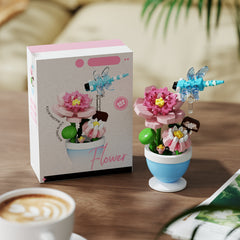 Colorful Mini Building Block Insect & Flower Figurines