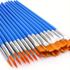 DIY Painting Brushes Pointed Flat Tips Gouache Acrylic Painting