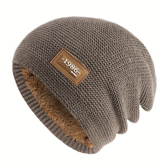 Velvet Woolen Beanie Hat Outdoor Cycling Ski Ear Protection Knit Warm Hat