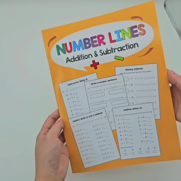 LACHILLY Number Lines Addition & Subtraction Workbook for Ages 6-12
