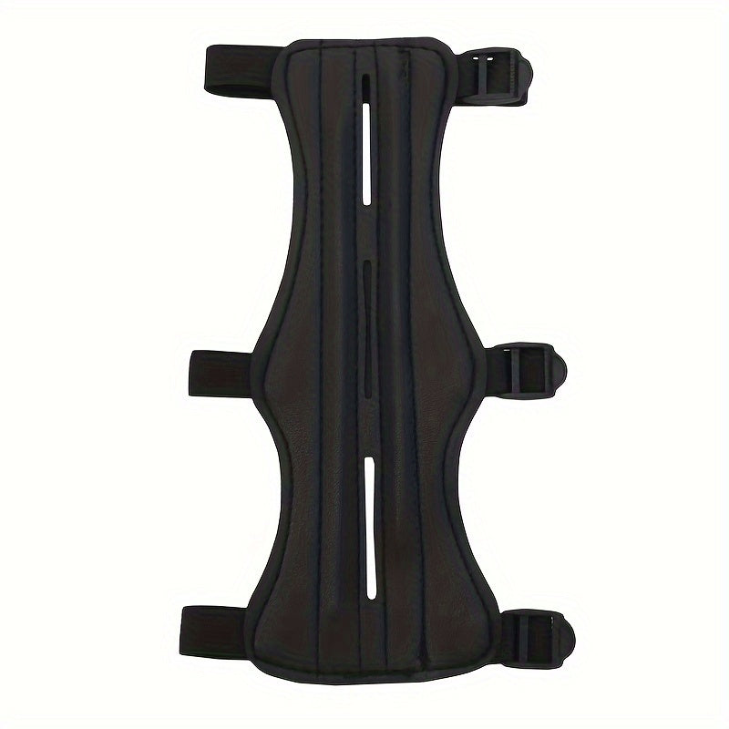 Adjustable Archery Arm Guard with 3 Straps