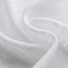 1panel Sheer Curtain Semi Privacy Faux Linen Curtains