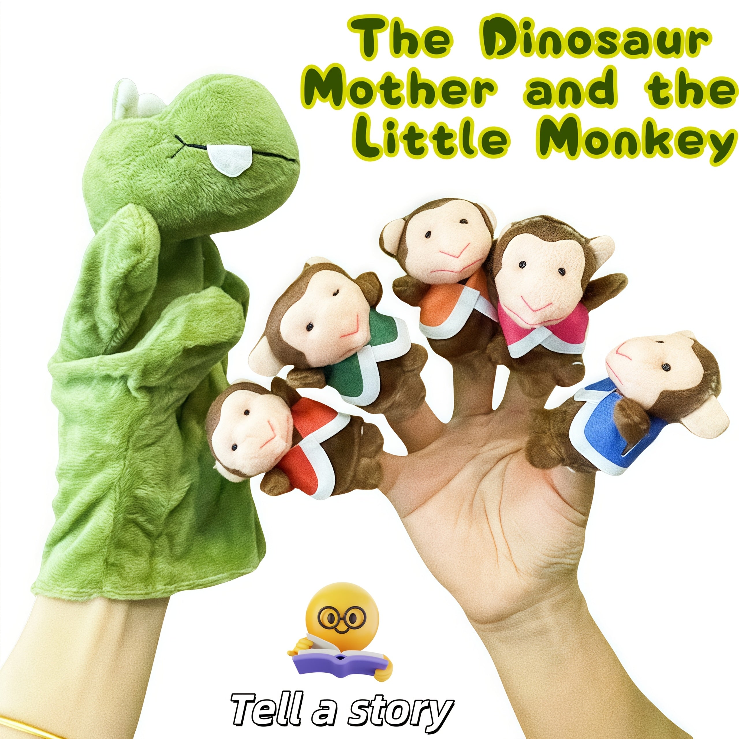 Duck Crocodile Monkey Finger Puppet Kindergarten Plush Toy
