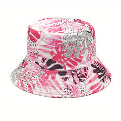 Coconut Tree Print Reversible Bucket Hat for Women