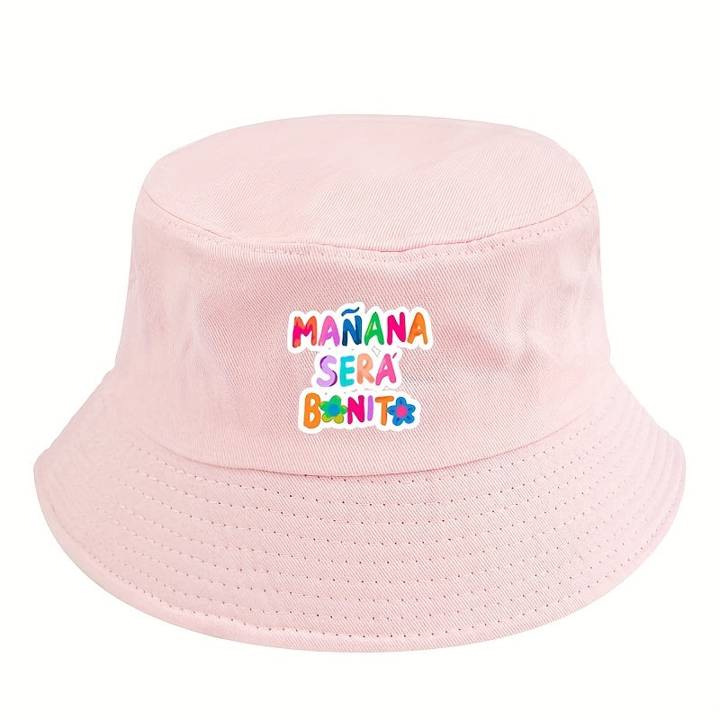 Candy Bucket Hat Letter Print Casual Basin Hat Unisex Lightweight Fisherman Cap