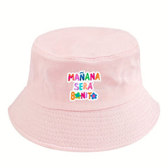 Candy Bucket Hat Letter Print Casual Basin Hat Unisex Lightweight Fisherman Cap