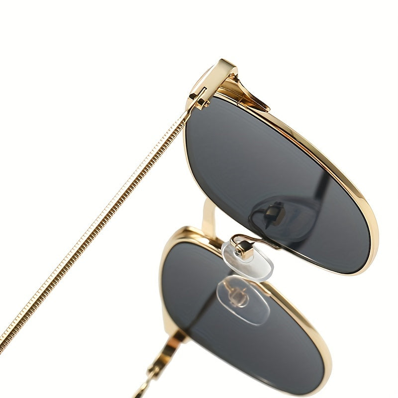 2 Pairs Square Sunglasses Mirrored UV400 Sun Shades for Women Men