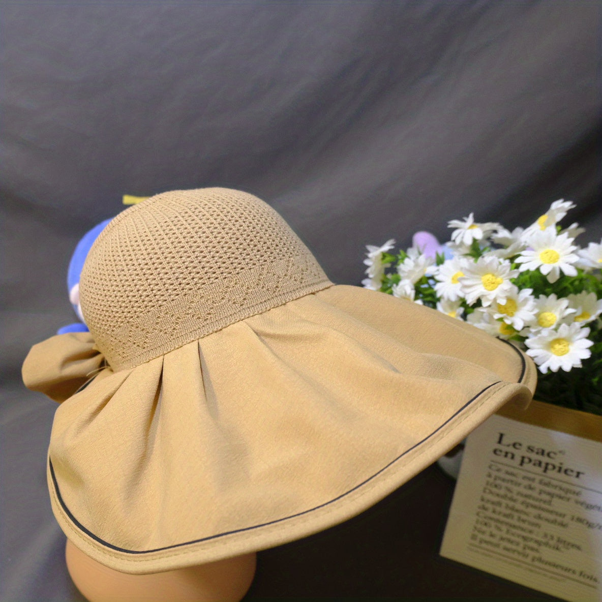 UV Protection Bucket Hat Wide Brim Mesh Breathable Sun Hat