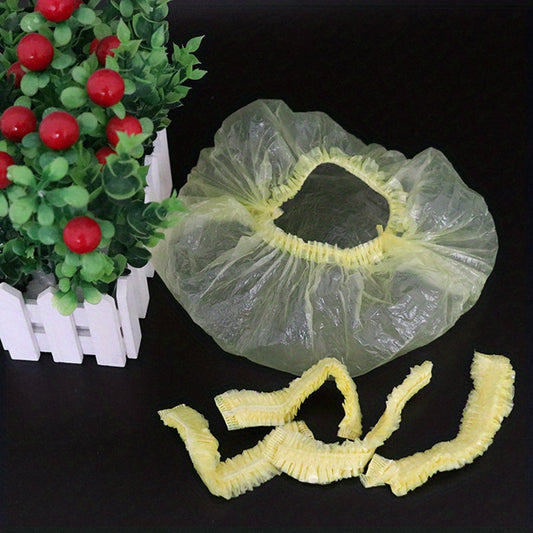 50pcs Disposable Shower Cap Waterproof Elastic Shower Cap