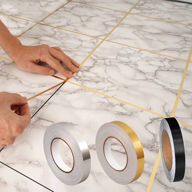 50m Foil Self Adhesive Tile Sticker Gap Sealing Tape for DIY Home Decor