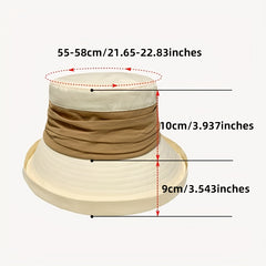 Vintage Block Bucket Hat Rolled Brim Lightweight Classic Basin Hat