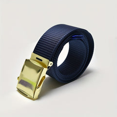 Men's Toothless Auto Buckle Tape Belt Canvas Tactical Military Style