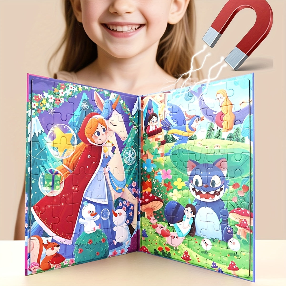 Fairy Tale Puzzle with Bunny Ears & Magical Creatures - Educational Toy