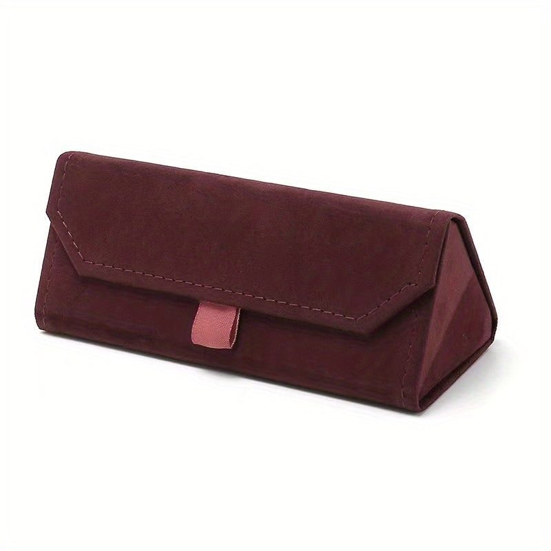 Plush Triangle Glasses Case Foldable Sunglasses Holder