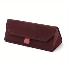 Plush Triangle Glasses Case Foldable Sunglasses Holder