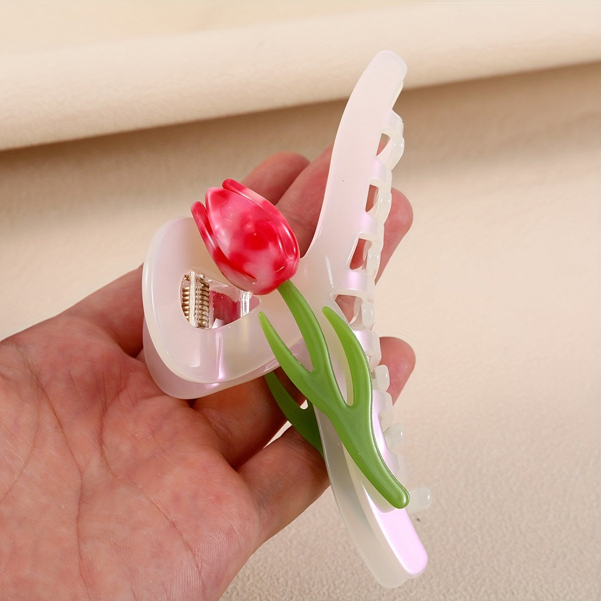 Acetate Flower Hair Claw Ponytail Holder Hair Accessories For Women Girls