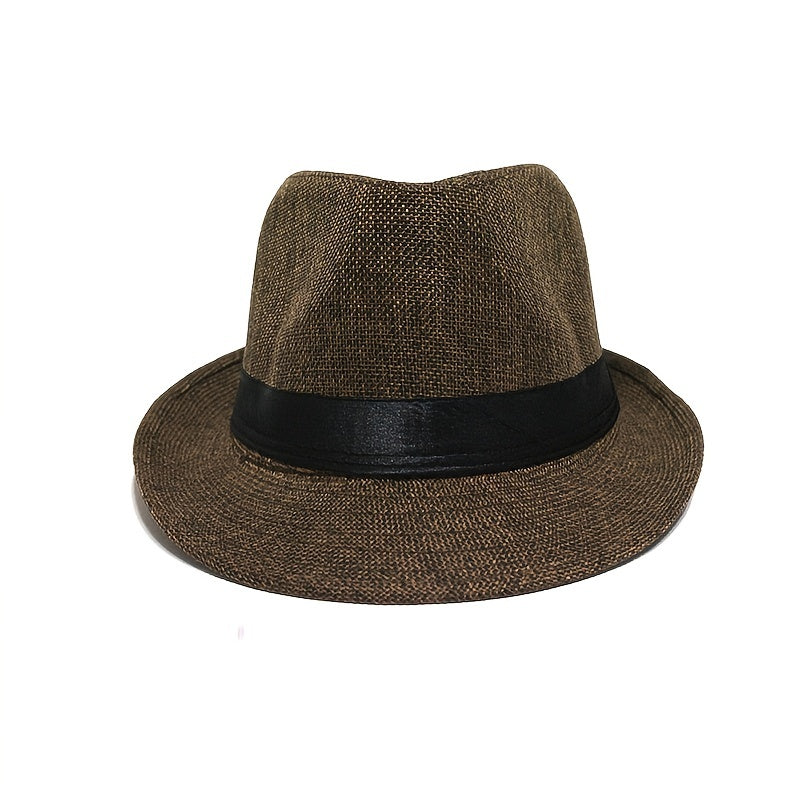 Women's Curved Brim Vintage Sun Hat Western Fedora Cap