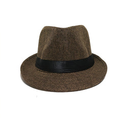 Women's Curved Brim Vintage Sun Hat Western Fedora Cap