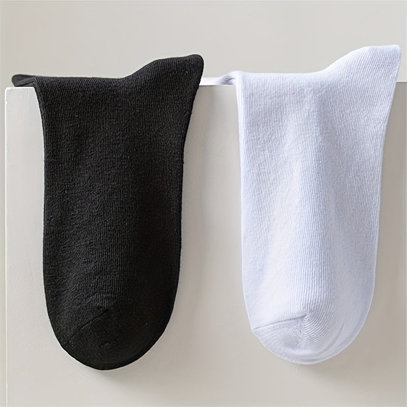 20 Pairs Solid Socks Comfy & Breathable Women's Stockings