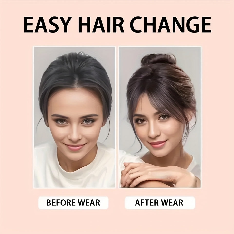 Natural Style Clip On Bangs 8 Inch Straight Hair Extension