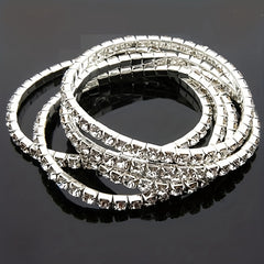Men's Zircon Anklet Bracelet Dainty Faux Diamond Stretchy Anklet