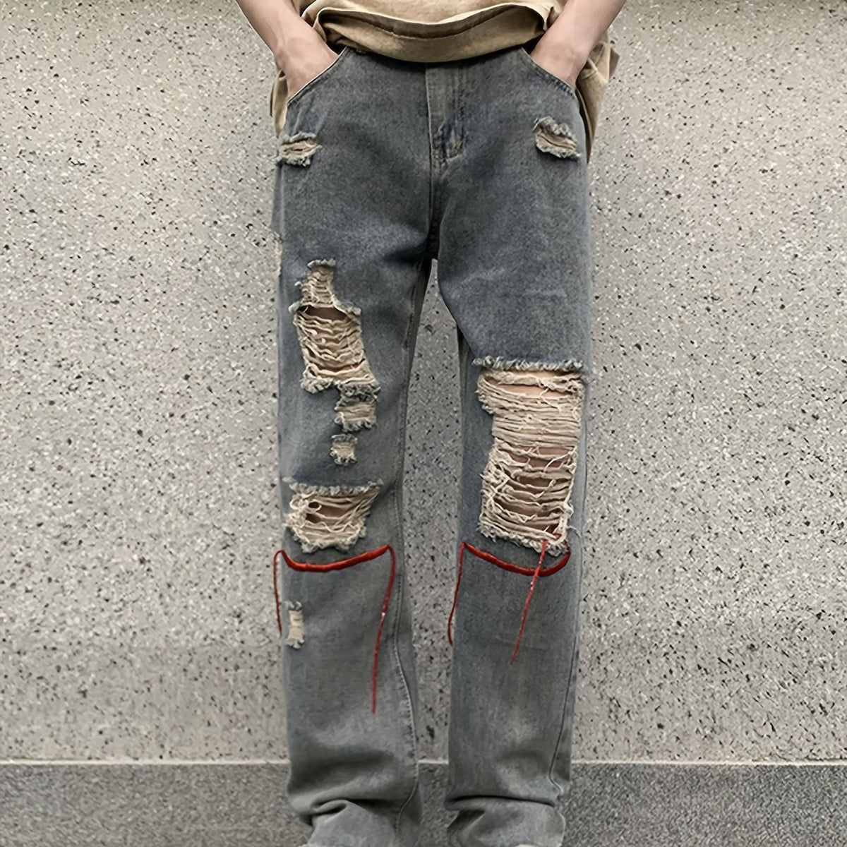 Men's Street Style Loose Jeans for Spring Summer