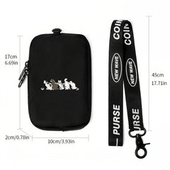 Japanese Cat Pattern Chest Bag Casual Men's Small Phone Bag