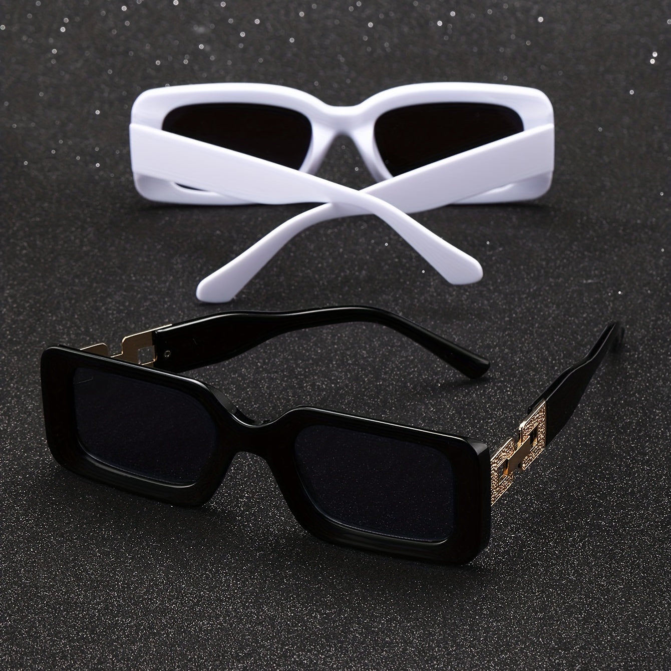 Men's Full Frame Square Sunglasses Set