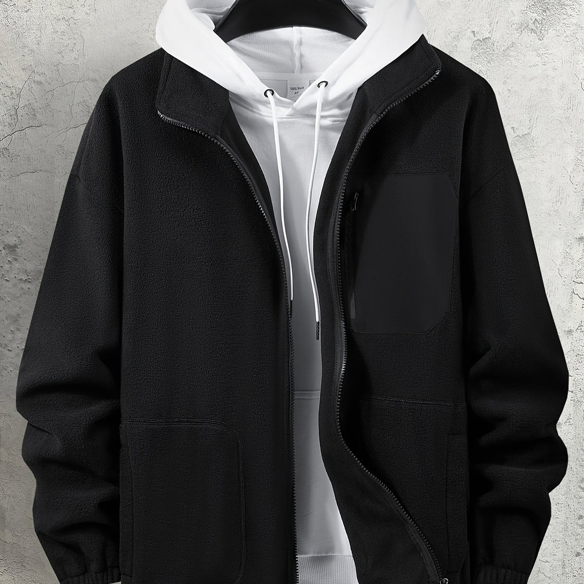 Men's Casual Long Sleeves Fleece Jacket
