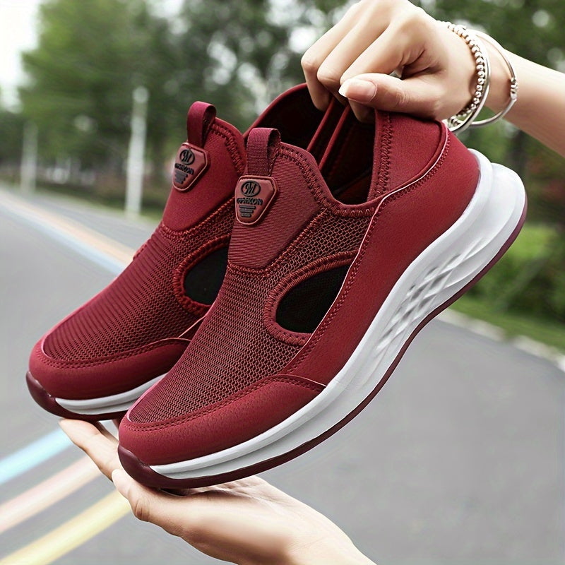 Women's Mesh Slip-on Walking Shoes Lightweight Outdoor Casual Sneakers