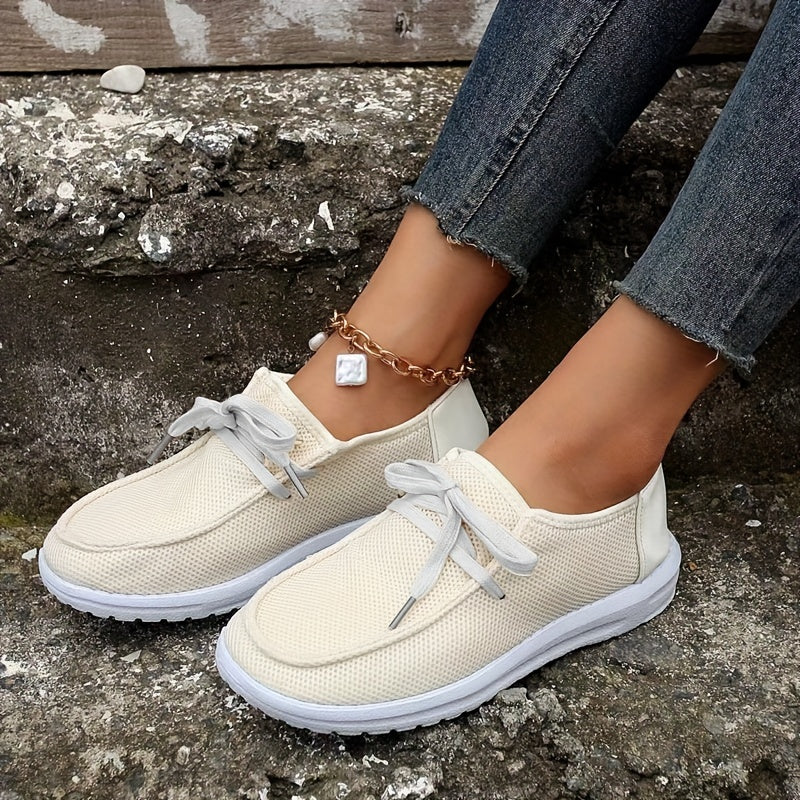 Women's Breathable Mesh Sneakers Casual Lace Up Outdoor Shoes