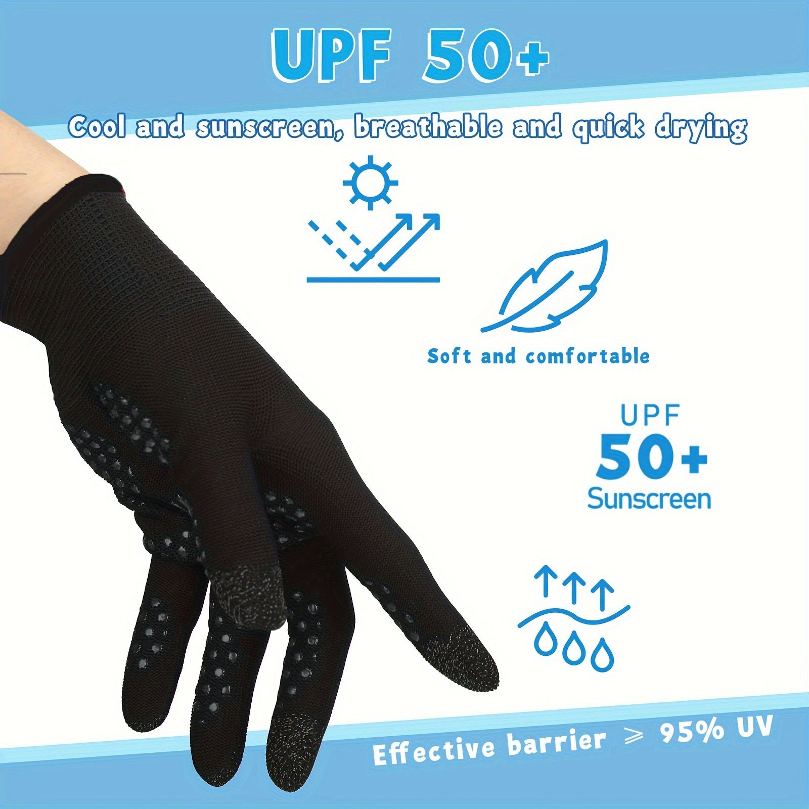 UV Protection Driving Gloves Lightweight Gloves For Outdoor Cycling Golf