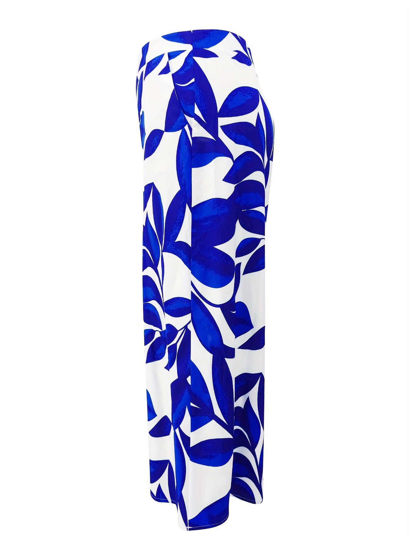 Women's Plus Leaf Print Wide Leg Trousers