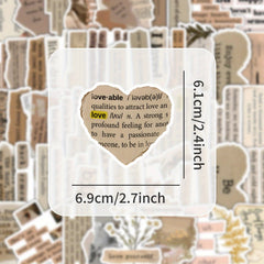 Retro Inspirational English Text Stickers DIY Handbook Collage