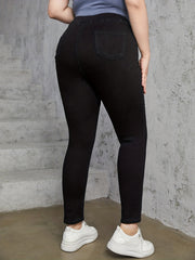  Solid High Rise Skinny Jeans