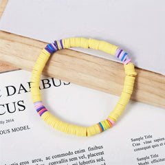 Bohemian Colorful Soft Clay Beaded Bracelet for Women